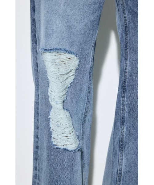 AZUL by moussy（アズールバイマウジー）の「AZUL DENIM レースワイドデニム（デニムパンツ・レディース・ライトブラック/ブルー・MEDIUM/SMALL）」の17枚目の写真