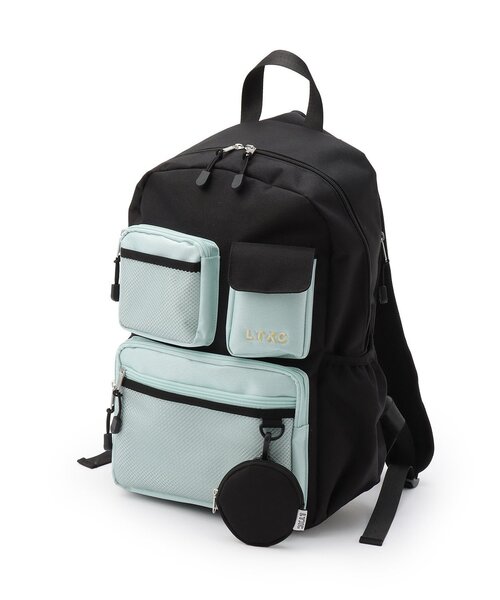 LOVETOXIC（ラブトキシック）の「【LTXC】ポーチツキ22Lリュック（バックパック/リュック・キッズ・ブラック/アイボリー/ミント・F）」の3枚目の写真