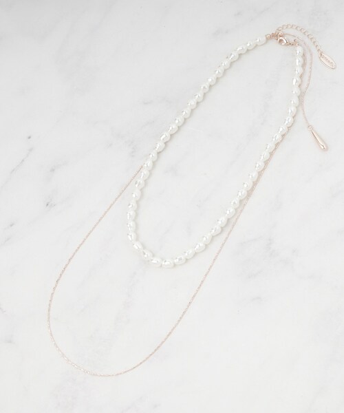 SHOO・LA・RUE(シューラルー)の「【3WAY】フェイクパールネックレス(ネックレス・レディース・シルバー/ゴールド/ピンクゴールド・00)」の1枚目の写真