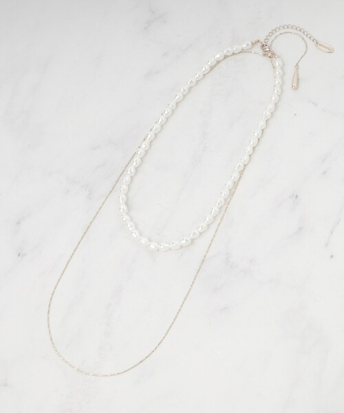 SHOO・LA・RUE(シューラルー)の「【3WAY】フェイクパールネックレス(ネックレス・レディース・シルバー/ゴールド/ピンクゴールド・00)」の3枚目の写真