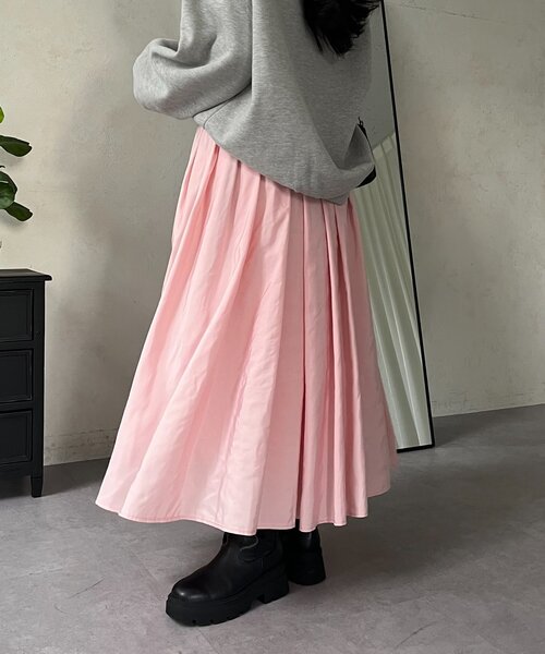 prose verse（プロズヴェール）の「ボリュームタフタフレアスカート（スカート・レディース・オフホワイト/ピンク/ブラック・MEDIUM）」の8枚目の写真