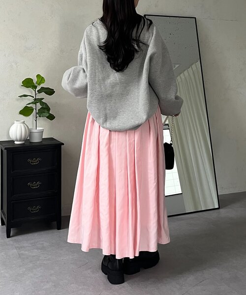 prose verse（プロズヴェール）の「ボリュームタフタフレアスカート（スカート・レディース・オフホワイト/ピンク/ブラック・MEDIUM）」の15枚目の写真