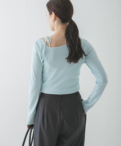 URBAN RESEARCH（アーバンリサーチ）の「カットアウトリボントップス（Tシャツ/カットソー・レディース・ブラック/ブルー系その他/グレー・FREE）」の9枚目の写真