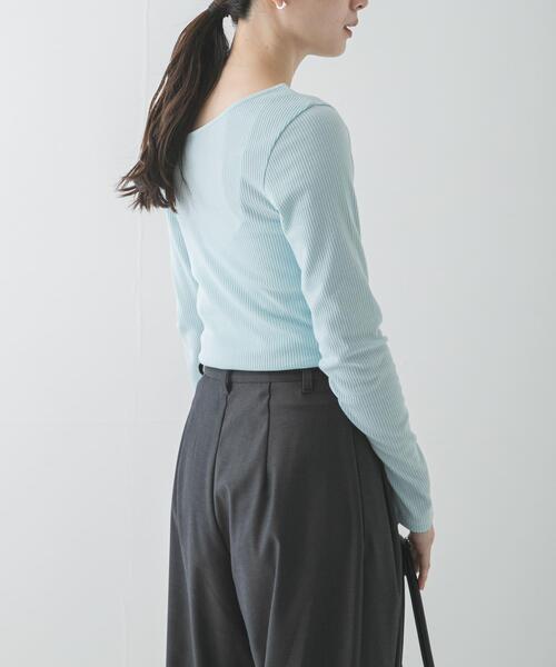 URBAN RESEARCH（アーバンリサーチ）の「カットアウトリボントップス（Tシャツ/カットソー・レディース・ブラック/ブルー系その他/グレー・FREE）」の10枚目の写真