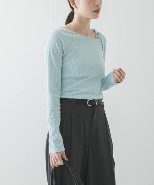 URBAN RESEARCH（アーバンリサーチ）の「カットアウトリボントップス（Tシャツ/カットソー・レディース・ブラック/ブルー系その他/グレー・FREE）」の11枚目の写真