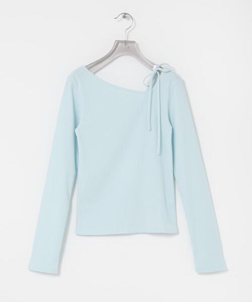 URBAN RESEARCH（アーバンリサーチ）の「カットアウトリボントップス（Tシャツ/カットソー・レディース・ブラック/ブルー系その他/グレー・FREE）」の14枚目の写真