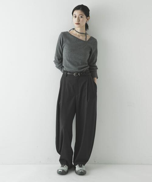 URBAN RESEARCH（アーバンリサーチ）の「カットアウトリボントップス（Tシャツ/カットソー・レディース・ブラック/ブルー系その他/グレー・FREE）」の20枚目の写真