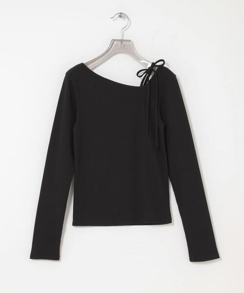 URBAN RESEARCH（アーバンリサーチ）の「カットアウトリボントップス（Tシャツ/カットソー・レディース・ブラック/ブルー系その他/グレー・FREE）」の6枚目の写真