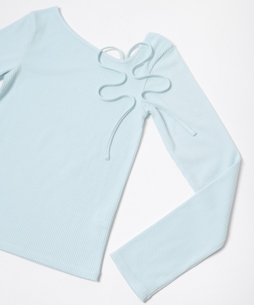 URBAN RESEARCH（アーバンリサーチ）の「カットアウトリボントップス（Tシャツ/カットソー・レディース・ブラック/ブルー系その他/グレー・FREE）」の13枚目の写真