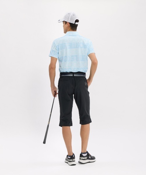 le coq sportif GOLF(ルコックスポルティフゴルフ)の「【le coq sportif GOLF】吸汗速乾/高通気/UV CUT(UPF50+)/遮熱/ストレッチ グラフィックロゴボーダー柄半袖ポロシャツ ゴルフウェア(ポロシャツ・メンズ・ネイビー/グレー/サックスブルー・3L/XL/L/M)」の16枚目の写真