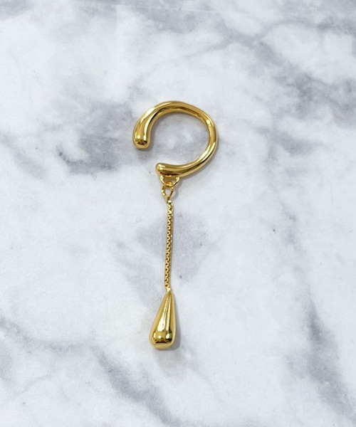yu-ka(ユーカ)の「YU-KA:ドロップデザインイヤーカフ drop design ear cuff(イヤーカフ・レディース・ゴールド/シルバー・FREE)」の7枚目の写真
