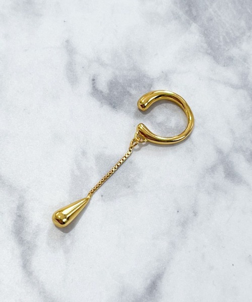 yu-ka(ユーカ)の「YU-KA:ドロップデザインイヤーカフ drop design ear cuff(イヤーカフ・レディース・ゴールド/シルバー・FREE)」の8枚目の写真