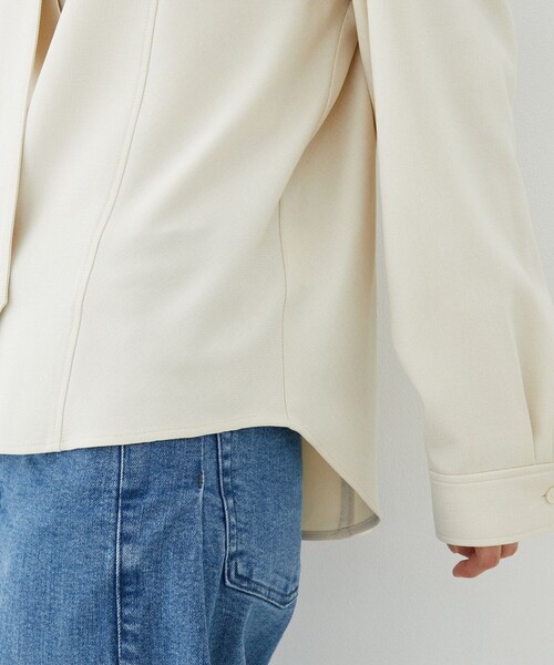 UNITED TOKYO(ユナイテッドトウキョウ)の「【新作】コーナーチップボウタイシャツ|ウォッシャブル/オケージョン/オフィスカジュアル/タイ付き/春服(シャツ/ブラウス・レディース・グレー/ベージュ/アイボリー・FREE)」の8枚目の写真