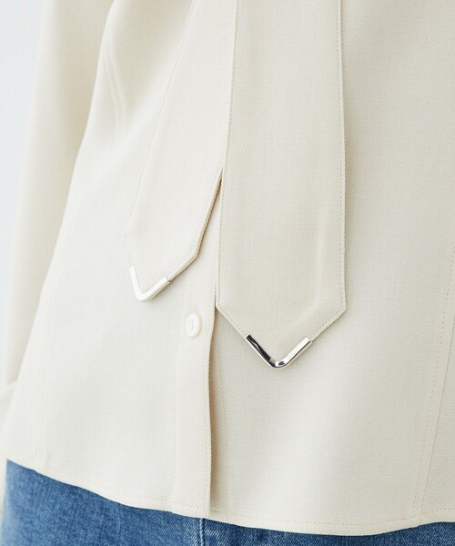 UNITED TOKYO(ユナイテッドトウキョウ)の「【新作】コーナーチップボウタイシャツ|ウォッシャブル/オケージョン/オフィスカジュアル/タイ付き/春服(シャツ/ブラウス・レディース・グレー/ベージュ/アイボリー・FREE)」の10枚目の写真