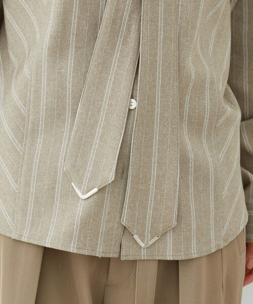 UNITED TOKYO(ユナイテッドトウキョウ)の「【新作】コーナーチップボウタイシャツ|ウォッシャブル/オケージョン/オフィスカジュアル/タイ付き/春服(シャツ/ブラウス・レディース・グレー/ベージュ/アイボリー・FREE)」の21枚目の写真