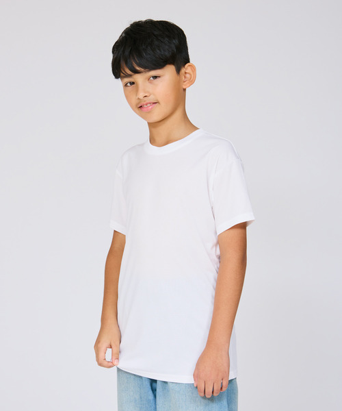 HANES(ヘインズ)の「【Hanes/ヘインズ】キッズ 【2枚組】Hanes MOVES スクエアメッシュ クルーネックTシャツ(Tシャツ/カットソー・キッズ・ホワイト/ブラック・130/140/150/160)」の1枚目の写真
