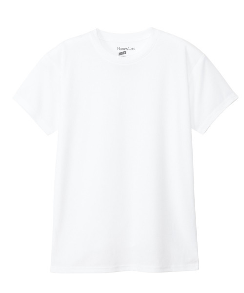HANES（ヘインズ）の「【Hanes/ヘインズ】キッズ 【2枚組】Hanes MOVES スクエアメッシュ クルーネックTシャツ（Tシャツ/カットソー・キッズ・ホワイト/ブラック・130/140/150/160）」の15枚目の写真