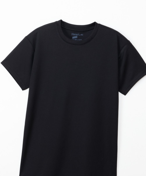 HANES（ヘインズ）の「【Hanes/ヘインズ】キッズ 【2枚組】Hanes MOVES スクエアメッシュ クルーネックTシャツ（Tシャツ/カットソー・キッズ・ホワイト/ブラック・130/140/150/160）」の5枚目の写真