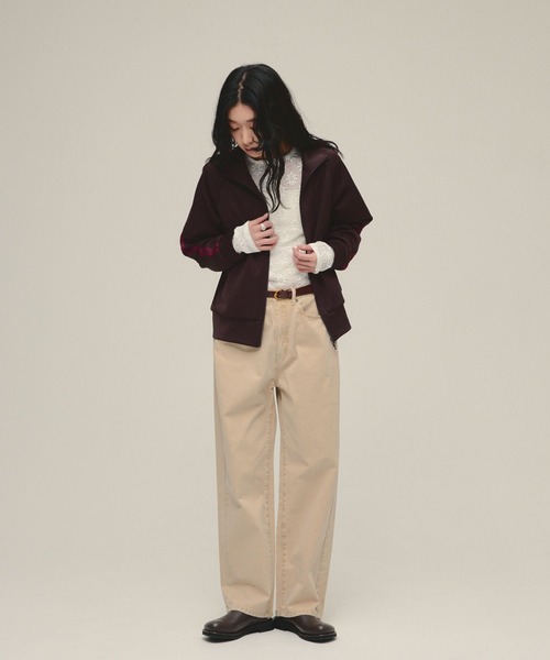 eL(エル)の「【eL】2Line Jersey/645142(ブルゾン・レディース・ネイビー系/ブラウン系その他・FREE)」の4枚目の写真