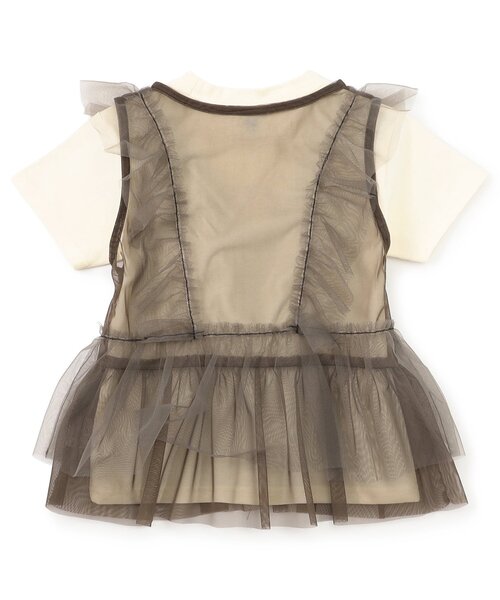 F.O.KIDS（エフオーキッズ）の「2PチュールベストセットTee_ジュニア対応（Tシャツ/カットソー・キッズ・アイボリー/チャコール・130/120/110/100/80/140/90）」の7枚目の写真