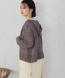 ONIGIRI | 透かし編み フーディーカーディガン(カーディガン/ボレロ)