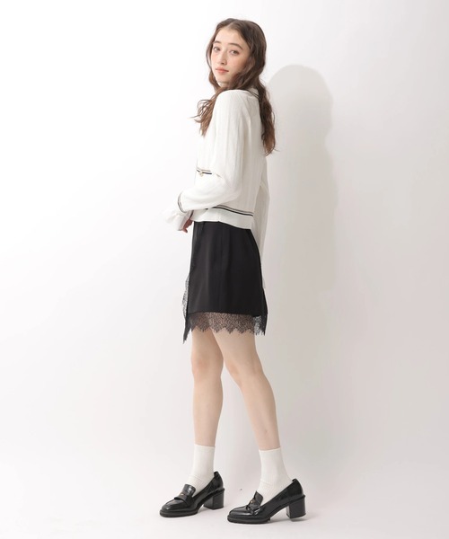 Rirandture（リランドチュール）の「レーストリムラップスカート（スカート・レディース・グレー/ブラック/グレイッシュベージュ・2/1/0）」の8枚目の写真