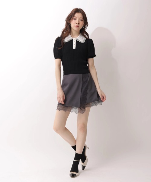 Rirandture（リランドチュール）の「レーストリムラップスカート（スカート・レディース・グレー/ブラック/グレイッシュベージュ・2/1/0）」の14枚目の写真