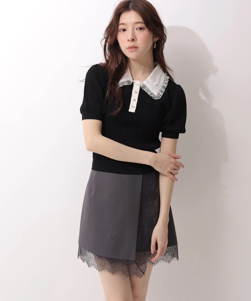 Rirandture（リランドチュール）の「レーストリムラップスカート（スカート・レディース・グレー/ブラック/グレイッシュベージュ・2/1/0）」の16枚目の写真