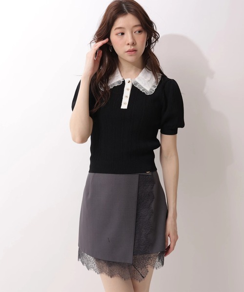 Rirandture（リランドチュール）の「レーストリムラップスカート（スカート・レディース・グレー/ブラック/グレイッシュベージュ・2/1/0）」の17枚目の写真