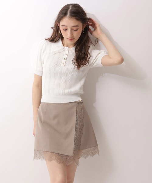 Rirandture（リランドチュール）の「レーストリムラップスカート（スカート・レディース・グレー/ブラック/グレイッシュベージュ・2/1/0）」の22枚目の写真