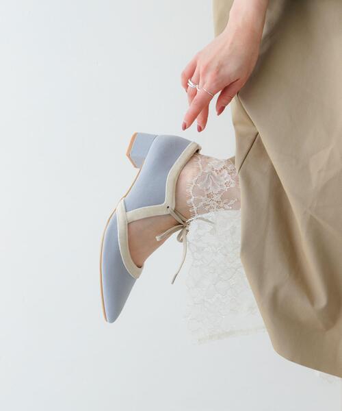 RODE SKO(ロデスコ)の「『MADE IN JAPAN』 3センチヒールリボンパンプス(パンプス・レディース・ライトブルー/オフホワイト/グレー/ブラック・38/37/36)」の4枚目の写真