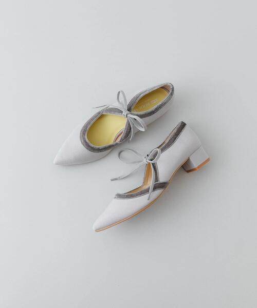 RODE SKO(ロデスコ)の「『MADE IN JAPAN』 3センチヒールリボンパンプス(パンプス・レディース・ライトブルー/オフホワイト/グレー/ブラック・38/37/36)」の5枚目の写真