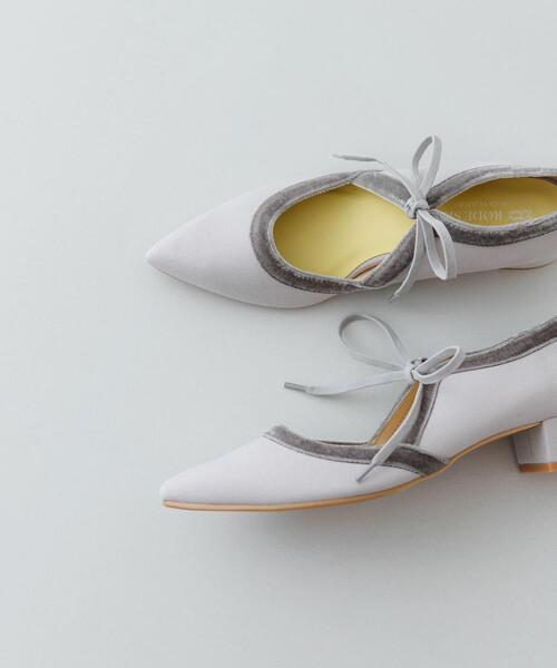 RODE SKO(ロデスコ)の「『MADE IN JAPAN』 3センチヒールリボンパンプス(パンプス・レディース・ライトブルー/オフホワイト/グレー/ブラック・38/37/36)」の7枚目の写真