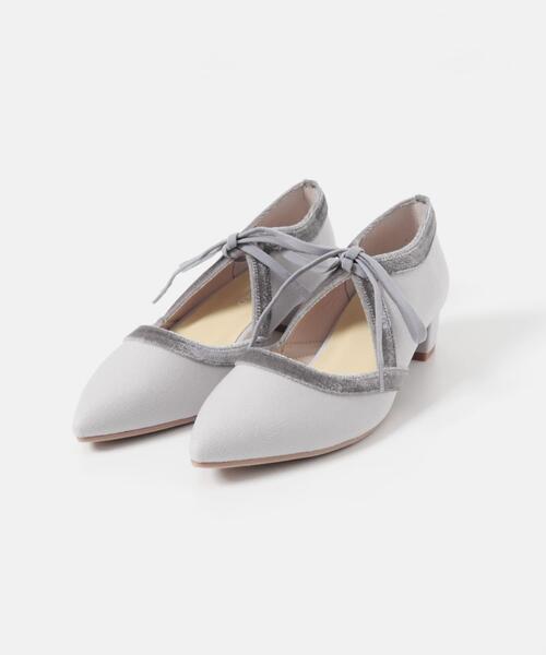 RODE SKO(ロデスコ)の「『MADE IN JAPAN』 3センチヒールリボンパンプス(パンプス・レディース・ライトブルー/オフホワイト/グレー/ブラック・38/37/36)」の8枚目の写真