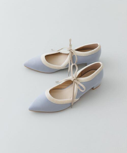 RODE SKO(ロデスコ)の「『MADE IN JAPAN』 3センチヒールリボンパンプス(パンプス・レディース・ライトブルー/オフホワイト/グレー/ブラック・38/37/36)」の17枚目の写真