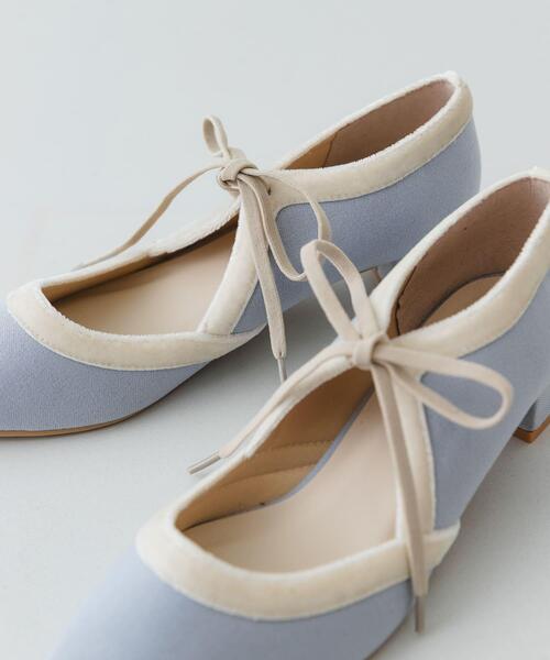 RODE SKO(ロデスコ)の「『MADE IN JAPAN』 3センチヒールリボンパンプス(パンプス・レディース・ライトブルー/オフホワイト/グレー/ブラック・38/37/36)」の18枚目の写真