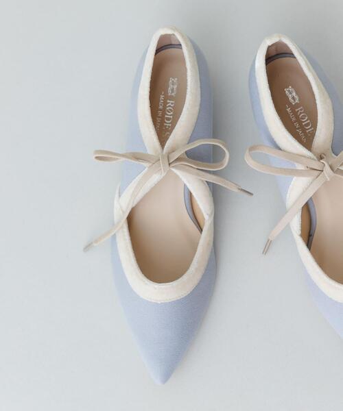 RODE SKO(ロデスコ)の「『MADE IN JAPAN』 3センチヒールリボンパンプス(パンプス・レディース・ライトブルー/オフホワイト/グレー/ブラック・38/37/36)」の19枚目の写真
