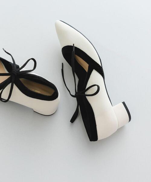 RODE SKO(ロデスコ)の「『MADE IN JAPAN』 3センチヒールリボンパンプス(パンプス・レディース・ライトブルー/オフホワイト/グレー/ブラック・38/37/36)」の2枚目の写真