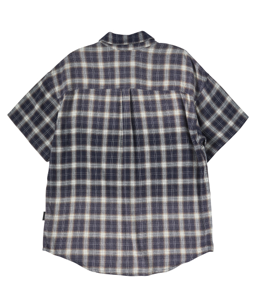 TRAVEL（トラベル）の「スプレーチェックショートスリーブシャツネイビー（シャツ/ブラウス・レディース・その他・SMALL/MEDIUM/LARGE）」の2枚目の写真