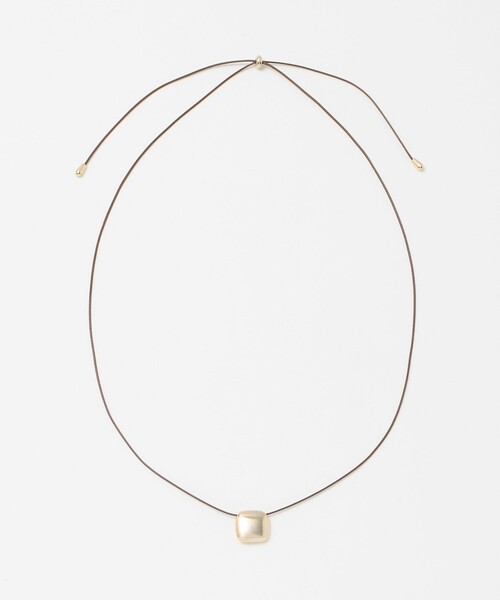 BEAUTY&YOUTH UNITED ARROWS（ビューティーアンドユースユナイテッドアローズ）の「メタル スクエアモチーフ チョーカー（ネックレス・レディース・ブラック/ブラウン系・FREE）」の9枚目の写真