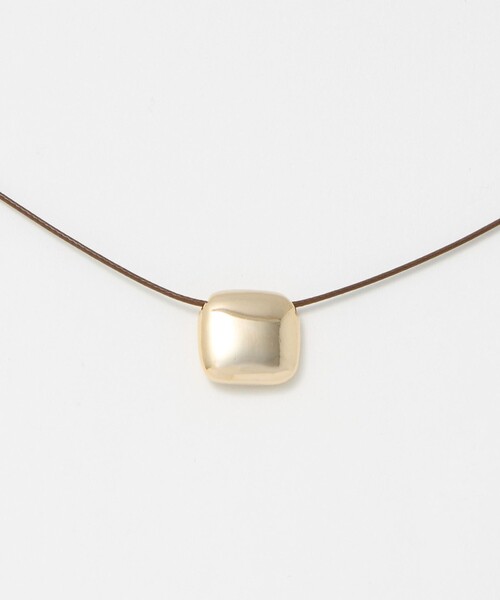 BEAUTY&YOUTH UNITED ARROWS（ビューティーアンドユースユナイテッドアローズ）の「メタル スクエアモチーフ チョーカー（ネックレス・レディース・ブラック/ブラウン系・FREE）」の10枚目の写真