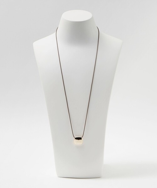 BEAUTY&YOUTH UNITED ARROWS（ビューティーアンドユースユナイテッドアローズ）の「メタル スクエアモチーフ チョーカー（ネックレス・レディース・ブラック/ブラウン系・FREE）」の7枚目の写真