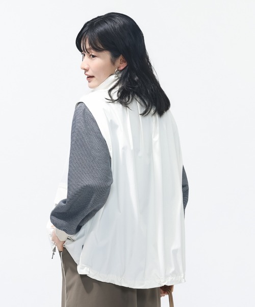 NEW BALANCE（ニューバランス）の「【別注】ニューバランス New Balance ウーブンスタンドネックベスト 限定コラボ（ベスト・レディース・オフホワイト/ブラック・L/M）」の10枚目の写真