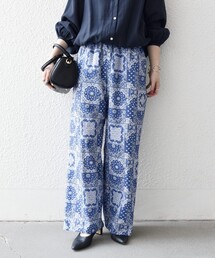 SHIPS any | SHIPS any:〈洗濯機可能〉バンダナ プリント イージー ワイド パンツ(デニムパンツ)