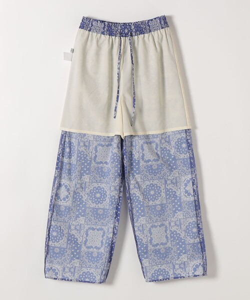 SHIPS any(シップス エニィ)の「SHIPS any:〈洗濯機可能〉バンダナ プリント イージー ワイド パンツ(デニムパンツ・レディース・ブラック/ブルー・ONE SIZE)」の21枚目の写真