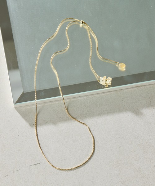 COLLAGE GALLARDAGALANTE（コラージュガリャルダガランテ）の「PAPILLONNER/天然石Y字ネックレス（ネックレス・レディース・シルバー/ゴールド・FREE）」の2枚目の写真