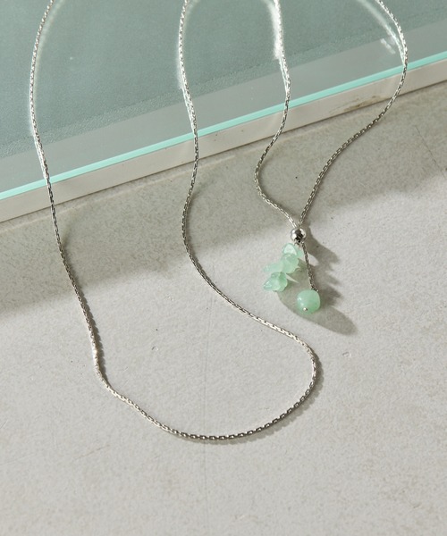 COLLAGE GALLARDAGALANTE（コラージュガリャルダガランテ）の「PAPILLONNER/天然石Y字ネックレス（ネックレス・レディース・シルバー/ゴールド・FREE）」の7枚目の写真