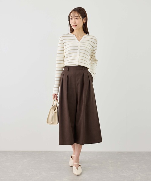 ROPE' PICNIC（ロペピクニック）の「カナパ ガウチョ パンツ セットアップ 対応 UV 抗菌防臭 接触冷感（その他パンツ・レディース・グレー/ネイビー/ベージュ/ダークブラウン・L/M/S）」の14枚目の写真