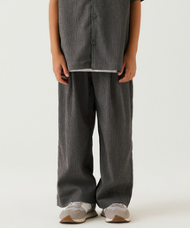 クリンクルワンタックワイドバンディングパンツ [カーキグレー]