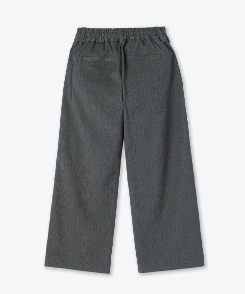 MUSINSA STANDARD KIDS（ムシンサスタンダードキッズ）の「クリンクルワンタックワイドバンディングパンツ [カーキグレー]（その他パンツ・レディース・その他・100/110/120/130/140/150/160）」の4枚目の写真